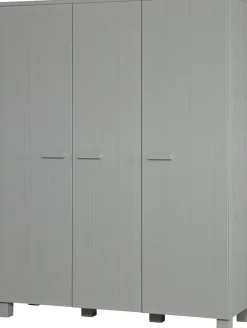 WOOOD Garderobenschrank »Dennis Mehrzweckschrank mit gebürsteter Oberfläche« FSC® Kiefer massiv, gebürstet, Höhe 202 cm