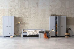 WOOOD Garderobenschrank »Dennis Mehrzweckschrank mit gebürsteter Oberfläche« FSC® Kiefer massiv, gebürstet, Höhe 202 cm
