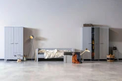 WOOOD Garderobenschrank »Dennis Mehrzweckschrank mit gebürsteter Oberfläche« FSC® Kiefer massiv, gebürstet, Höhe 202 cm