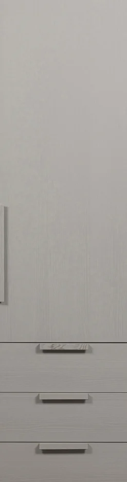 WOOOD Garderobenschrank »Rens Nussbaumdekor lackiert mitRollführung und sichtbare Maserung« H 210 x B 55 x T 58 cm, Wandbefestigung empfohlen, Kombinierbar