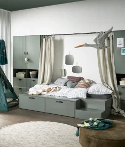 WOOOD Garderobenschrank »Stage FSC®-Kiefernholz Schutzlackiert, H 185 x B 103 x T 40 cm« Ledergriffe, kombinierbar, einfach zu montierbar, pfleigleicht