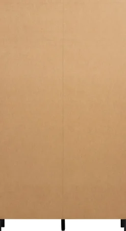 WOOOD Garderobenschrank »Xina mit geschliffener Oberfläche und HDF-Rückwand (2-türig)« FSC® Massivkiefer, 15 cm Standfuß, Hänge- und Legbereich