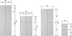 WOOOD Highboard »Daily Hochkommode« Kommode mit Push-to-Open Funktion, Höhe 110 cm, Breite 50 cm