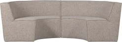WOOOD Küchensofa »Europa mit runder Formgebung und Grobgewebe-Bezug B262 x T131 x H85 cm« Sehr hohe Verschleißfestigkeit, Tragkraft 300 kg, Teflon-Imprägnierung