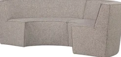 WOOOD Küchensofa »Europa mit runder Formgebung und Grobgewebe-Bezug B262 x T131 x H85 cm« Sehr hohe Verschleißfestigkeit, Tragkraft 300 kg, Teflon-Imprägnierung