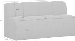 WOOOD Küchensofa »Mojo mit Bezug und Rückenlehne, B 164 x T 73 x H 83 cm« Ausgezeichnete Verschleißfestigkeit, Steppnähte, Tragkraft 150 kg