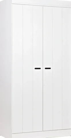 WOOOD Kleiderschrank »Connect FSC®-Kiefernholz mit sichtbare Maserungen H195 x B94 x T53 cm« FSC® Massivkiefer, Melamin-Innenraum