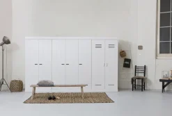 WOOOD Kleiderschrank »Connect FSC®-Kiefernholz mit sichtbare Maserungen H195 x B94 x T53 cm« FSC® Massivkiefer, Melamin-Innenraum