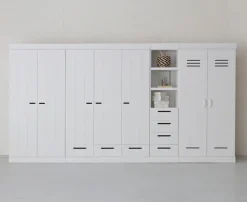WOOOD Kleiderschrank »Connect FSC®-Kiefernholz mit sichtbare Maserungen H195 x B94 x T53 cm« FSC® Massivkiefer, Melamin-Innenraum