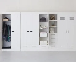 WOOOD Kleiderschrank »Connect FSC®-Kiefernholz mit sichtbare Maserungen H195 x B94 x T53 cm« FSC® Massivkiefer, Melamin-Innenraum