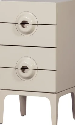 WOOOD Kommode »Merge Eukalyptusholz mit Metallbeinen H 89 x B 44 x T 45 cm« Einzigartiger Griff, Tragkraft 10 kg pro Auszug, montiert geliefert