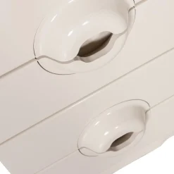 WOOOD Kommode »Merge Eukalyptusholz mit Metallbeinen H 89 x B 44 x T 45 cm« Einzigartiger Griff, Tragkraft 10 kg pro Auszug, montiert geliefert