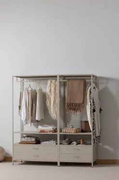 WOOOD Kompaktgarderobe »Ferris mit offenem Kleiderbereich und 2 Schubladen« Tragkraft je Schublade 14 kg, schmale Ausführung