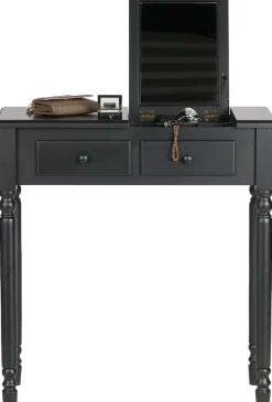 WOOOD Konsolentisch »Romy Massivkiefer und integriertem Klappspiegel B 75 x T 38 x H 78 cm« Versteckte Fachaufteilung, einfach zu montieren, sichtbare Maserung