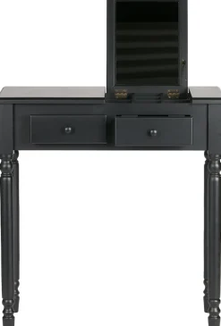 WOOOD Konsolentisch »Romy Massivkiefer und integriertem Klappspiegel B 75 x T 38 x H 78 cm« Versteckte Fachaufteilung, einfach zu montieren, sichtbare Maserung