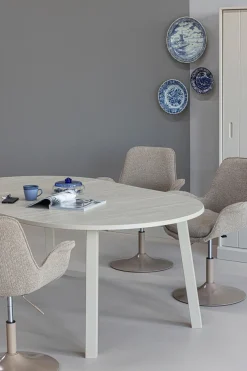 WOOOD Kulissentisch »Tablo mit FSC®-Mix Eichenholz ausziehbar, Ø 120 bis B 200 x H 75 cm« Ausziehbar von 120 bis 200 cm, Tragkraft 150 kg, sichtbare Maserung