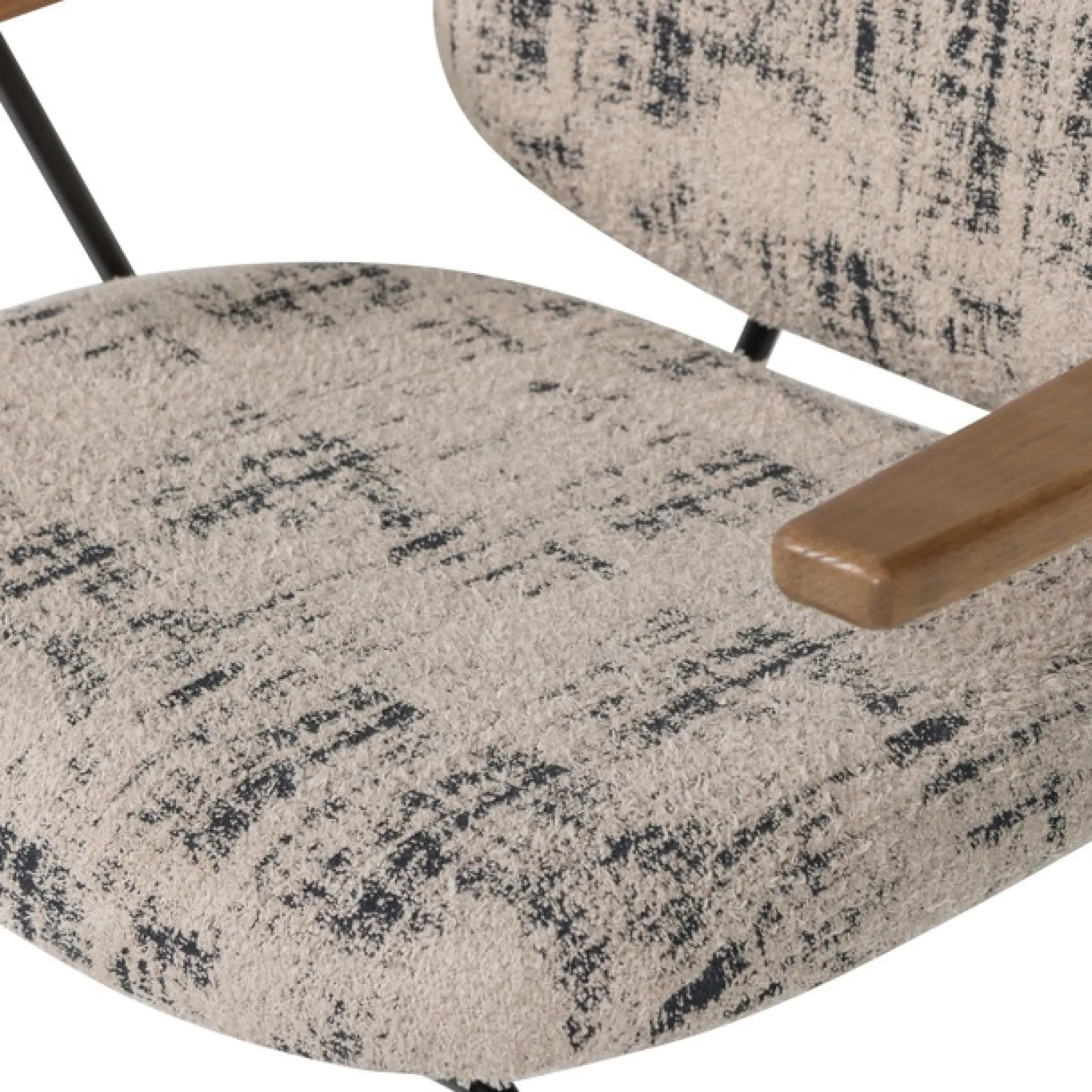 WOOOD Loungesessel »Aure mit Olly-Gewebtem Bezug und Armlehnen B 69 x T 64 x H 69 cm« Sehr hohe Verschleißfestigkeit, Tragkraft 120 kg unregelmäßiges muster
