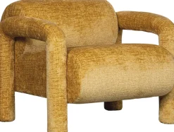 WOOOD Loungesessel »Lenny mit Grobstruktur-Velvetbezug und Armlehnen B 76 x T 82 x H 65 cm« Sehr hohe Verschleißfestigkeit, Tragkraft 120 kg, Pfleiglicht