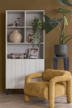 WOOOD Loungesessel »Lenny mit Grobstruktur-Velvetbezug und Armlehnen B 76 x T 82 x H 65 cm« Sehr hohe Verschleißfestigkeit, Tragkraft 120 kg, Pfleiglicht