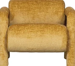 WOOOD Loungesessel »Lenny mit Grobstruktur-Velvetbezug und Armlehnen B 76 x T 82 x H 65 cm« Sehr hohe Verschleißfestigkeit, Tragkraft 120 kg, Pfleiglicht
