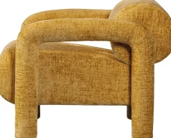 WOOOD Loungesessel »Lenny mit Grobstruktur-Velvetbezug und Armlehnen B 76 x T 82 x H 65 cm« Sehr hohe Verschleißfestigkeit, Tragkraft 120 kg, Pfleiglicht