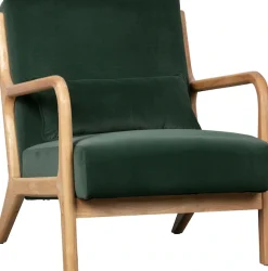 WOOOD Loungesessel »Mark mit Gewebtem Bezug und Gummibaumholz-Rahmen B 67 x T 82 x H 75 cm« Gute Verschleißfestigkeit, Tragkraft 135 kg, separates Rückenkissen
