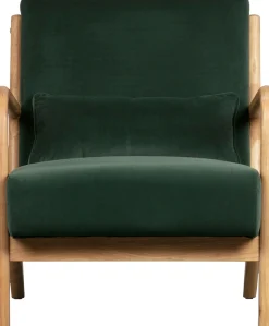 WOOOD Loungesessel »Mark mit Gewebtem Bezug und Gummibaumholz-Rahmen B 67 x T 82 x H 75 cm« Gute Verschleißfestigkeit, Tragkraft 135 kg, separates Rückenkissen