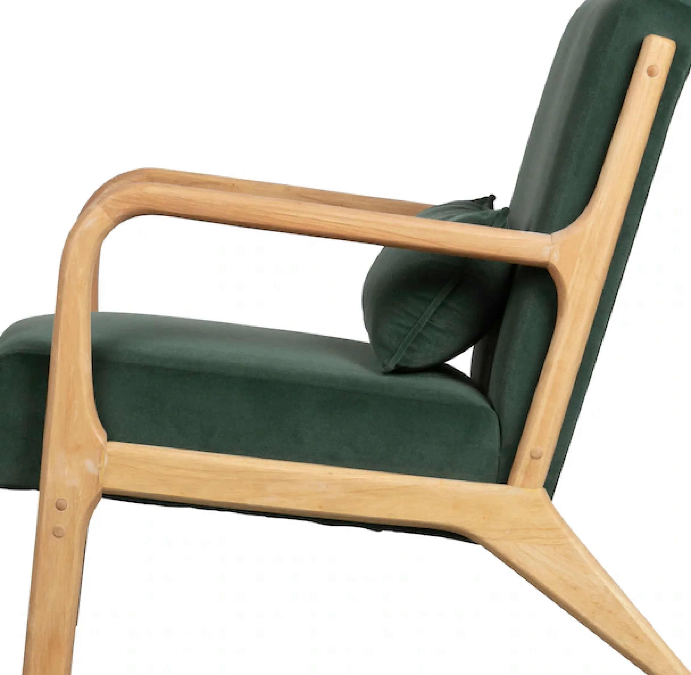 WOOOD Loungesessel »Mark mit Gewebtem Bezug und Gummibaumholz-Rahmen B 67 x T 82 x H 75 cm« Gute Verschleißfestigkeit, Tragkraft 135 kg, separates Rückenkissen