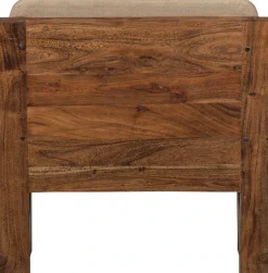 WOOOD Loungesessel »Opulent mit Bouclé-Bezug und Akazienholz-Gestell B 70 x T 80 x H 75 cm« Sichtbare Maserung, Tragkraft 150 kg, vollständig montiert geliefert