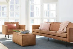 WOOOD Loungesessel »Rodeo Recycling-Lederfaser-Verbundstoff, H 85 x B 105 x T 86 cm« Tragkraft 120 kg, Gute Verschleißfestigkeit, Zickzack-Federung