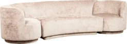 WOOOD Loungesofa »Combi Popular Chenille-Bezug organische Form H 72 x B 290 x T 97 cm« Mit 2 sessel, Tragkraft 400 kg, Maximale Verschleißfestigkeit