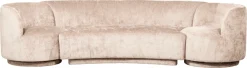 WOOOD Loungesofa »Combi Popular Chenille-Bezug organische Form H 72 x B 290 x T 97 cm« Mit 2 sessel, Tragkraft 400 kg, Maximale Verschleißfestigkeit