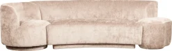 WOOOD Loungesofa »Combi Popular Chenille-Bezug organische Form H 72 x B 290 x T 97 cm« mit Sessel und Pouf, Maximale Verschleißfestigkeit, Tragkraft 400 kg