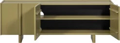 WOOOD Lowboard »Basu FSC®-Kiefernholz Lackiert Grifflos, H 53 x B 152 x T 46 cm« Sichtbare Maserung, Tragkraft Deckplatte 35 kg und 15 kg pro boden