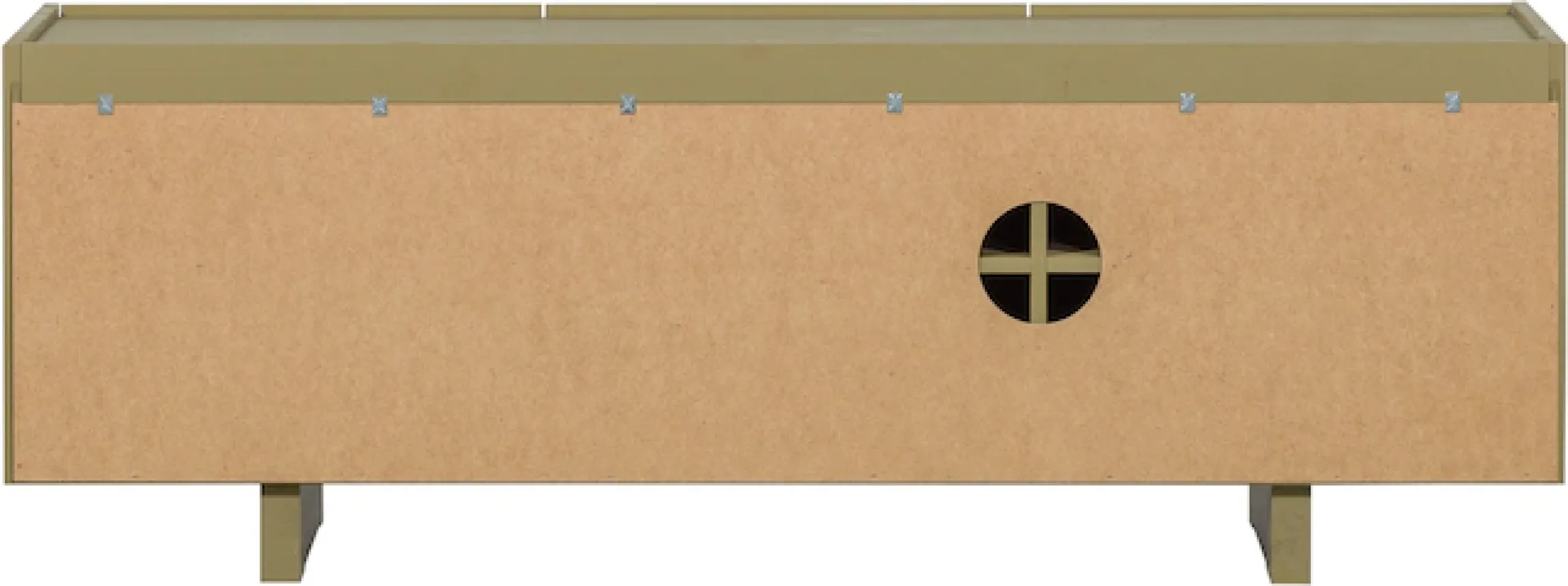 WOOOD Lowboard »Basu FSC®-Kiefernholz Lackiert Grifflos, H 53 x B 152 x T 46 cm« Sichtbare Maserung, Tragkraft Deckplatte 35 kg und 15 kg pro boden