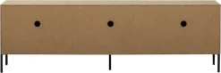 WOOOD Lowboard »Bono mit Eschenfurnier und 3 Türen« Eschenfurnier mit Beizung, Tragkraft Deckplatte 30 kg