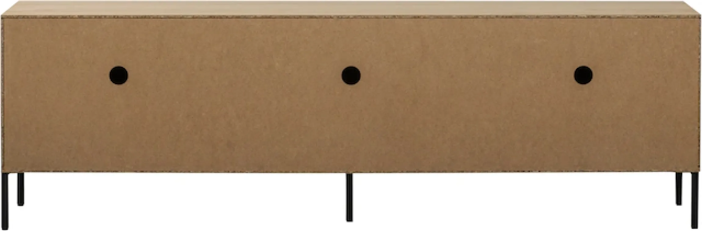 WOOOD Lowboard »Bono mit Eschenfurnier und 3 Türen« Eschenfurnier mit Beizung, Tragkraft Deckplatte 30 kg