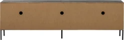 WOOOD Lowboard »Bono mit Eschenfurnier und 3 Türen« Eschenfurnier mit Beizung, Tragkraft Deckplatte 30 kg