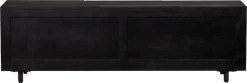 WOOOD Lowboard »Counter Mangoholz mit Druckmechanismus undKabelöffnung, 160x45x50 cm« Grafisches Holzschnitzerei-Türdekor, Tragkraft Deckplatte 35 kg