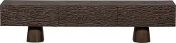 WOOOD Lowboard »Crumble Mangoholz mit Relief-Türen, H 40 x B 180 x T 40 cm« Tragkraft Deckplatte 35 kg, Auszüge je 15 kg, natürliche Holzstruktur