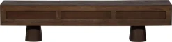 WOOOD Lowboard »Crumble Mangoholz mit Relief-Türen, H 40 x B 180 x T 40 cm« Tragkraft Deckplatte 35 kg, Auszüge je 15 kg, natürliche Holzstruktur