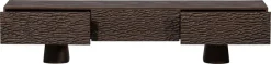 WOOOD Lowboard »Crumble Mangoholz mit Relief-Türen, H 40 x B 180 x T 40 cm« Tragkraft Deckplatte 35 kg, Auszüge je 15 kg, natürliche Holzstruktur