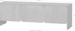 WOOOD Lowboard »Jerre Massivholz Mangoholz abgerundeten Ecken H 50 x B 150 x T 40 cm« Tragkraft Deckplatte 100 kg, fertig montiert geliefert, pfleigleicht