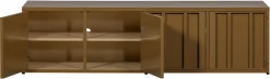 WOOOD Lowboard »Level Metall mit zwei Kabelöffnungen H 44 x B 160 x T 44 cm« Tragkraft 10 kg pro Boden, Gesamttragkraft 80 kg, Schutzlackiert