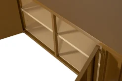 WOOOD Lowboard »Level Metall mit zwei Kabelöffnungen H 44 x B 160 x T 44 cm« Tragkraft 10 kg pro Boden, Gesamttragkraft 80 kg, Schutzlackiert