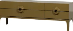 WOOOD Lowboard »Merge mit Eukalyptusholz und 4 Schubladen« Eukalyptusholz, Tragkraft 120 kg, Metallbeine