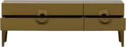 WOOOD Lowboard »Merge mit Eukalyptusholz und 4 Schubladen« Eukalyptusholz, Tragkraft 120 kg, Metallbeine