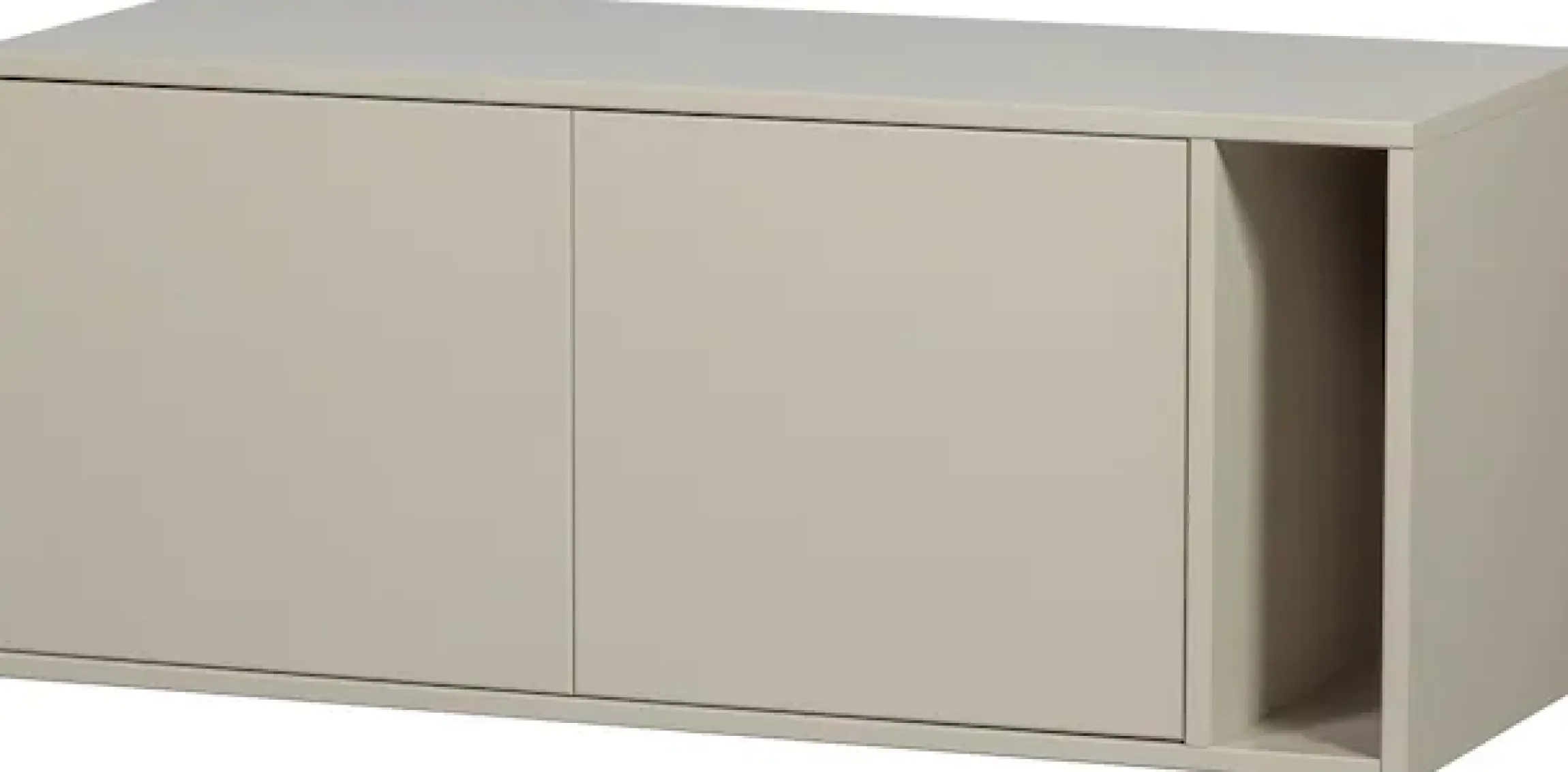 WOOOD Lowboard »Settle Down FSC®-Kiefernholz mit Druckmechanismus, H45 x B108 x T44 cm« Kabelöffnung, beidseitig montierbar, Schutzlackiert, Pfleigleicht