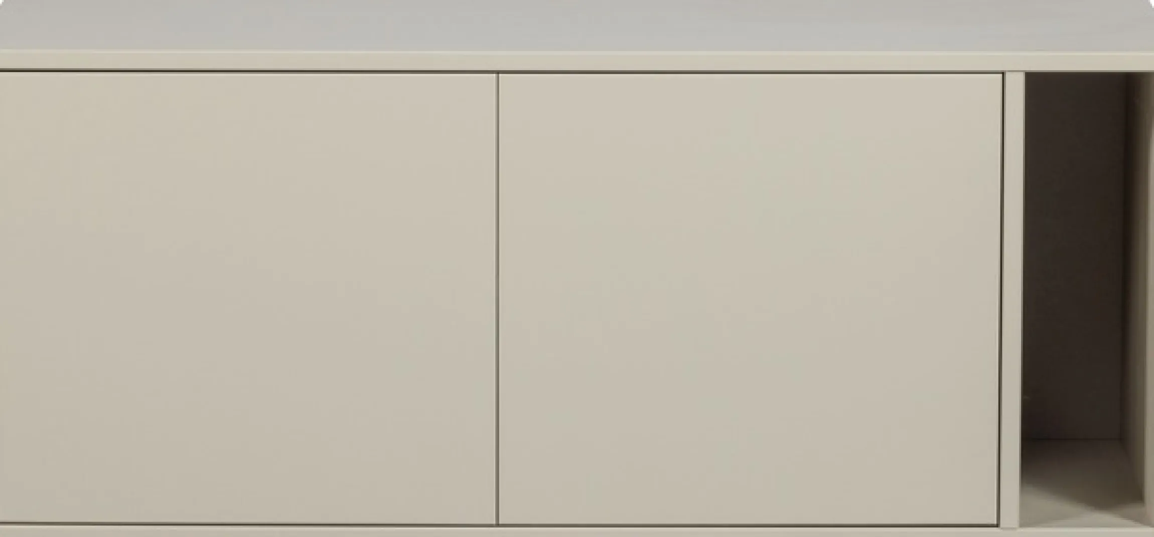 WOOOD Lowboard »Settle Down FSC®-Kiefernholz mit Druckmechanismus, H45 x B108 x T44 cm« Kabelöffnung, beidseitig montierbar, Schutzlackiert, Pfleigleicht