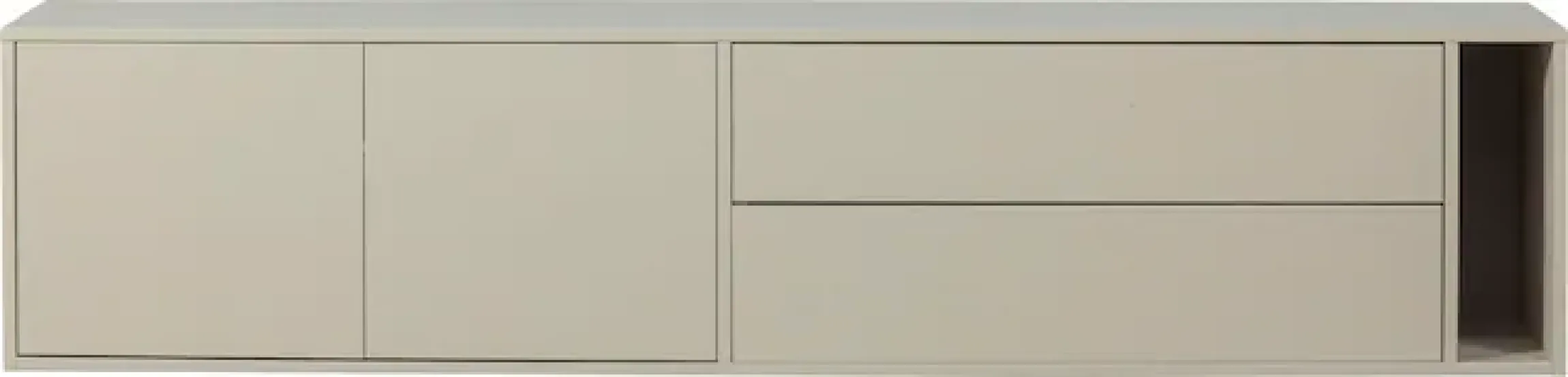 WOOOD Lowboard »Settle TV-Kommode« mit zwei Schubladen, H 45 cm x B 200 cm